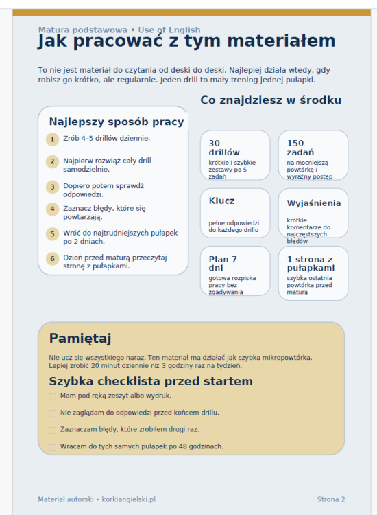 Matura podstawowa z angielskiego: Use of English – 30 pułapek, które zabierają punkty - jak pracować z materiałem